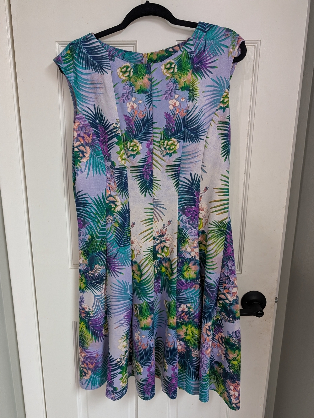 Women’s Floral A-Line Dress in Lavender - Unbranded